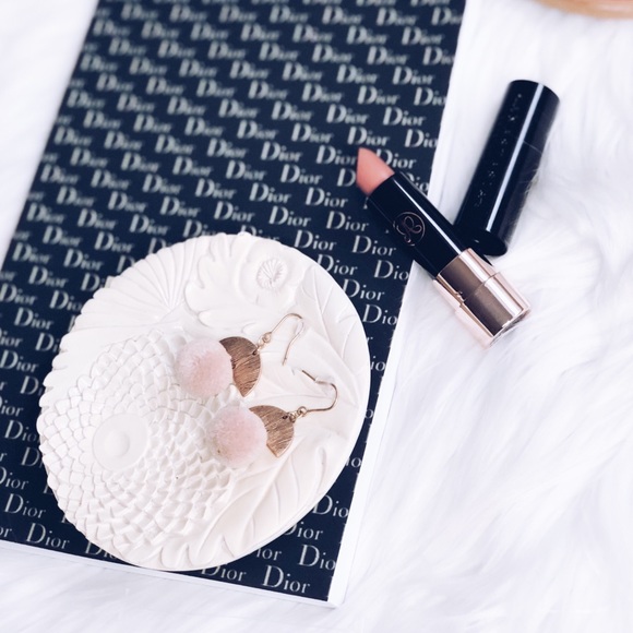 X S O L D X Pom Pom Drop Earrings - Picture 2 of 3